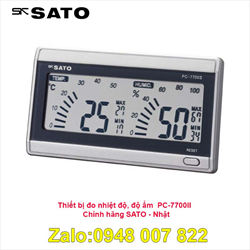Đồng Hồ Đo Nhiệt Độ-Độ Ẩm PC-7700II, Sato, Digital Thermohygrometer PC-7700II, Sato